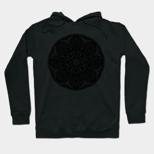 Black Indian Mandala Hoodie